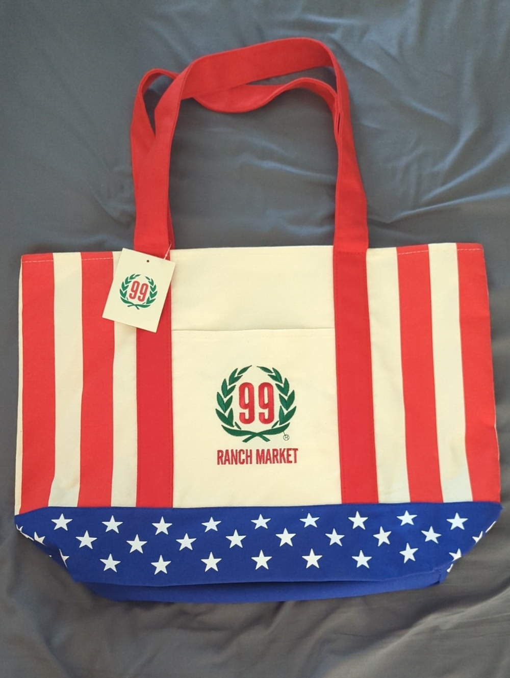 NWT Large 99 Ranch American Flag Tote